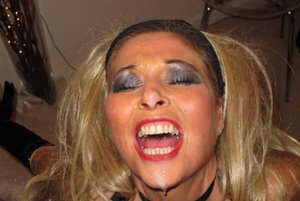 Blondie Blow Uncut xxx picture collection featuring Blondie in sucking hot cock